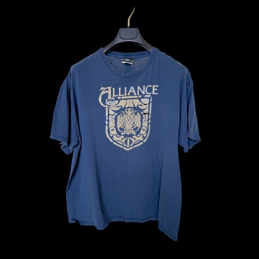 Vintage JINX World of Warcraft Alliance T-Shirt Blue 2006 Blizzard Mens XL‎